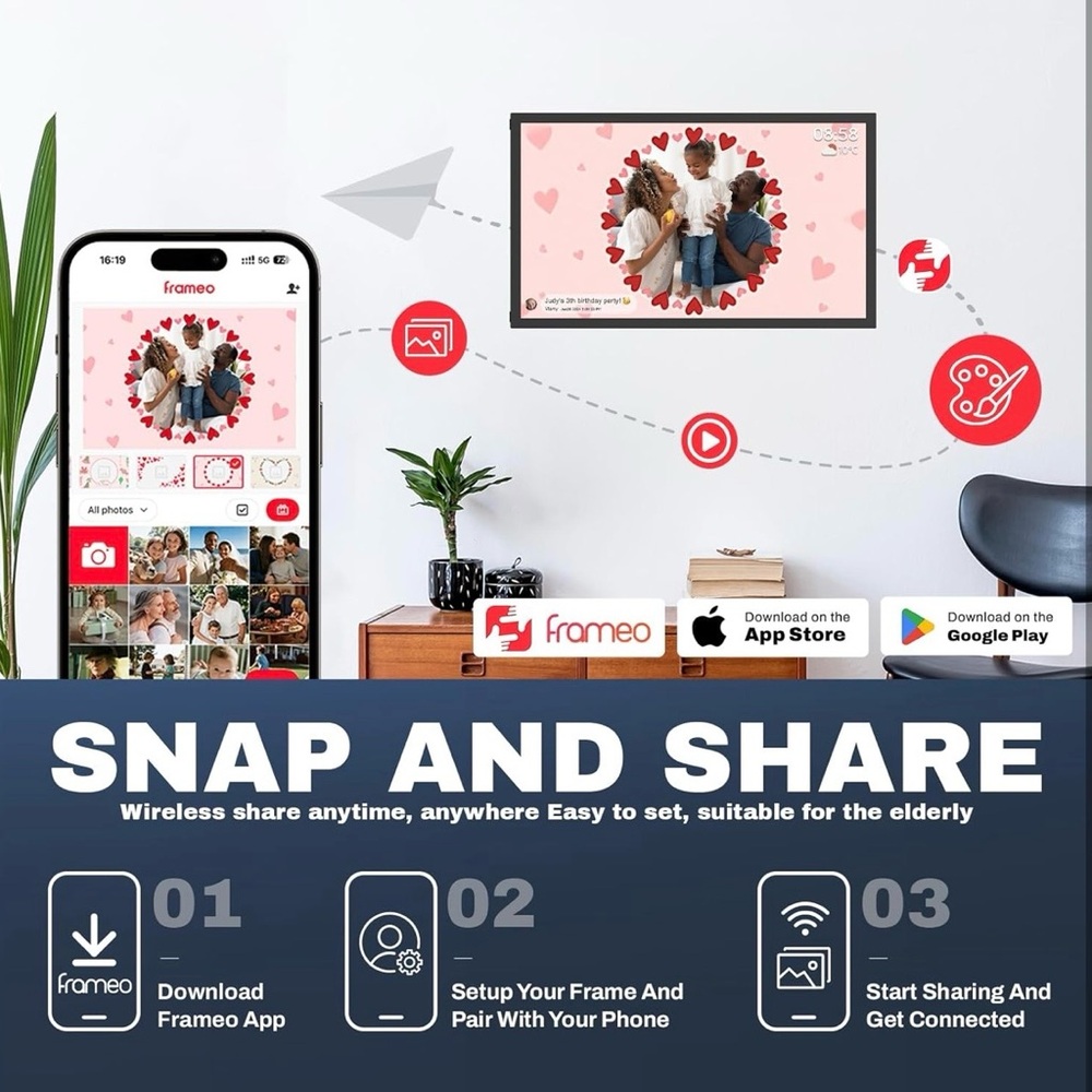 Smart Digital Photo Frame - Black Border - Picture 8 of 8